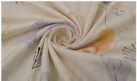 Luxury Blossom Meadow Glace Cotton Queen Size Bedsheet