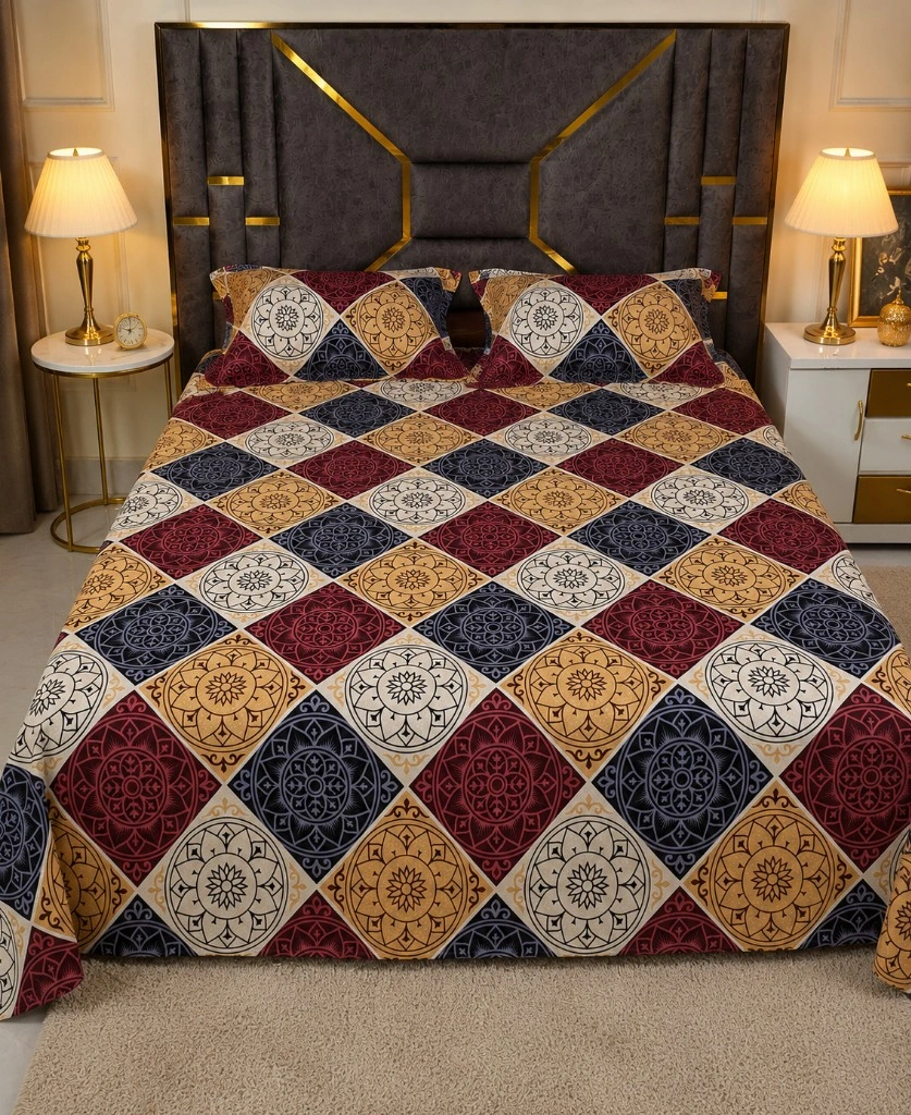Regal Mosaic Glace Cotton Bedsheet