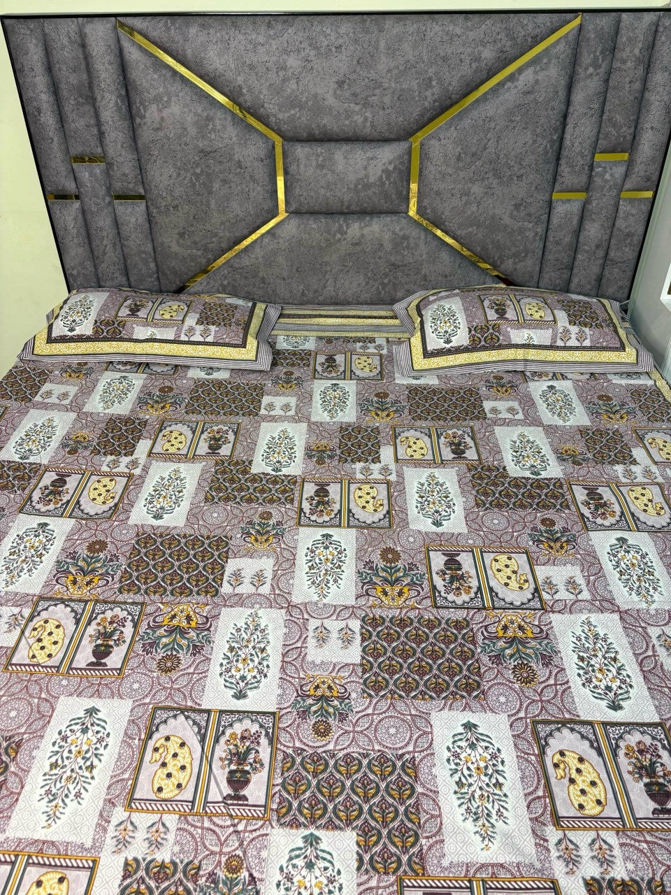 Jaipuri Pure Cotton Bedsheet King Size 100x108 - Comfort Castle