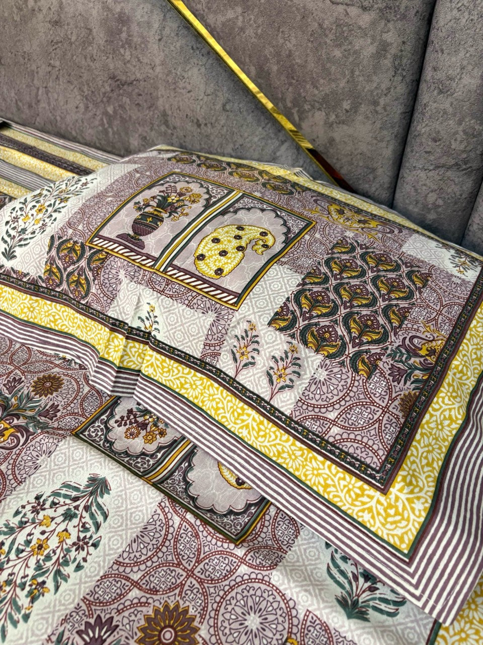 Jaipuri Pure Cotton Bedsheet King Size 100x108 - Comfort Castle