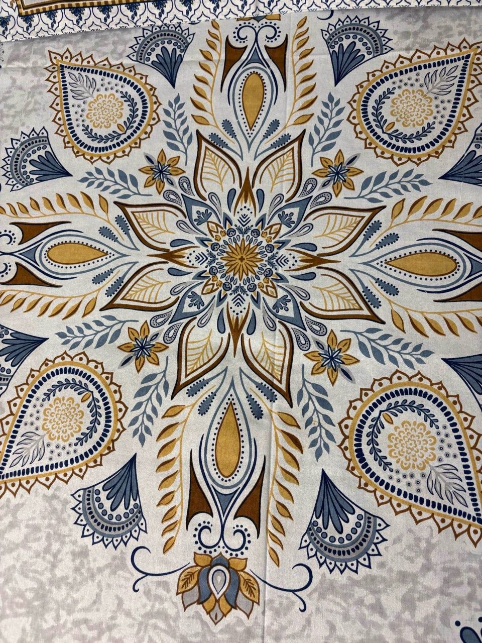 Pure Cotton Bedsheet King Size 100*108 | Mandala Print - Comfort Castle