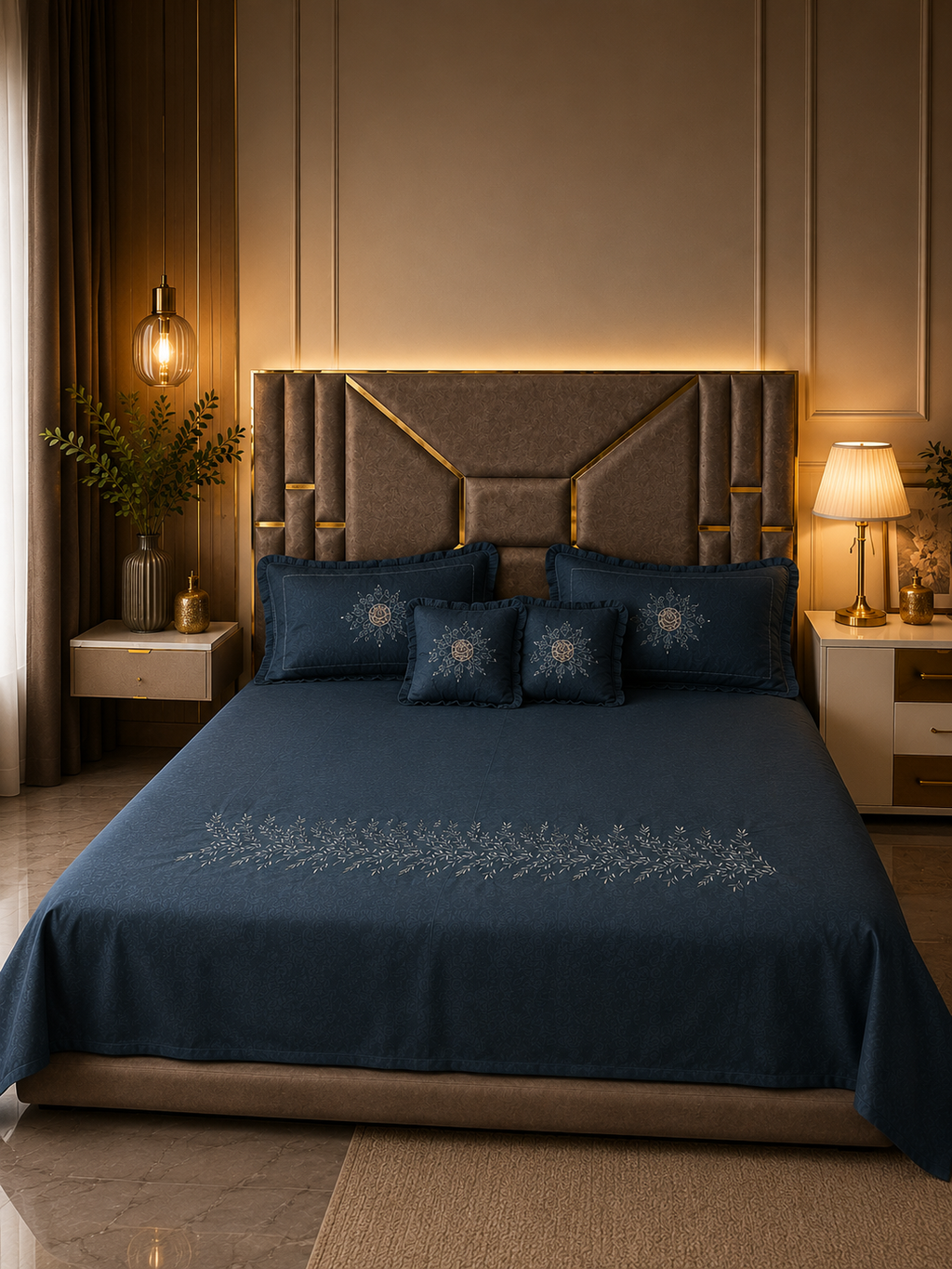 Comfort Castle MAISON DÉCOR Premium Glace Cotton Bedsheet Set