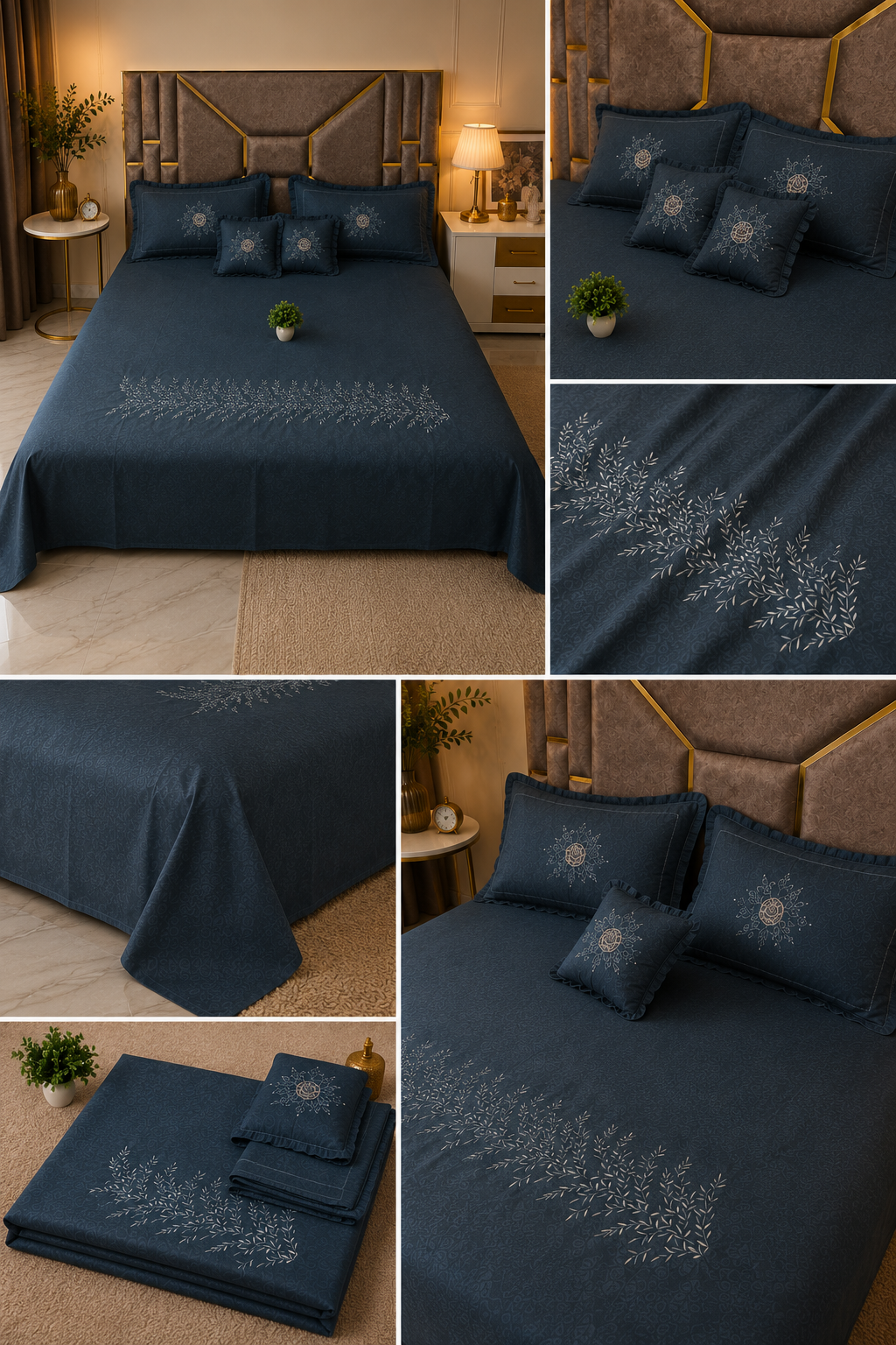 Comfort Castle MAISON DÉCOR Premium Glace Cotton Bedsheet Set
