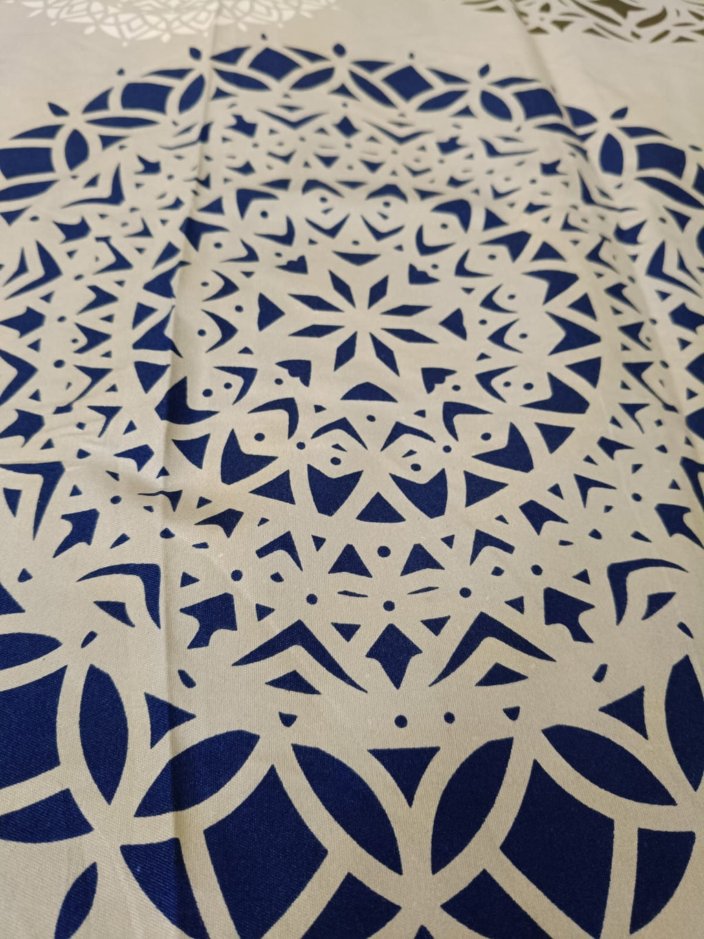 Luxury Royal Mandala Glace Cotton Queen Size Bedsheet